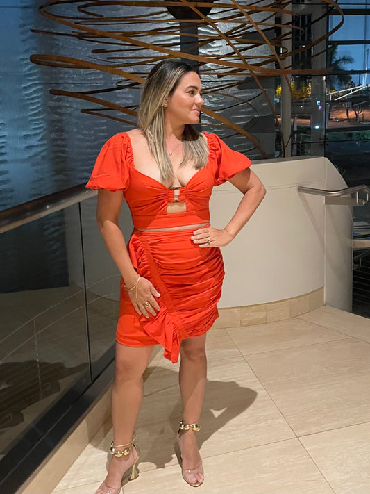 Scarlet Skirt-Top Set