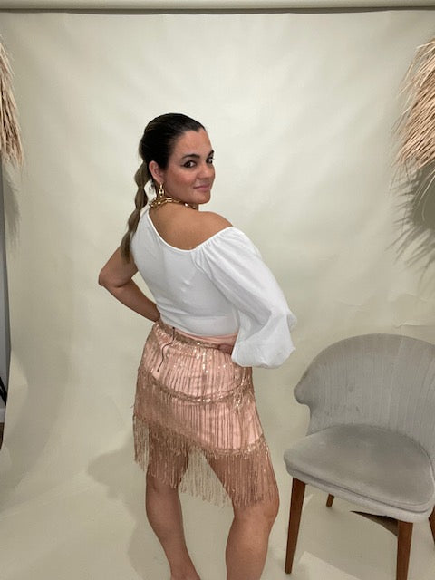 Light Pink Sequin Skirt