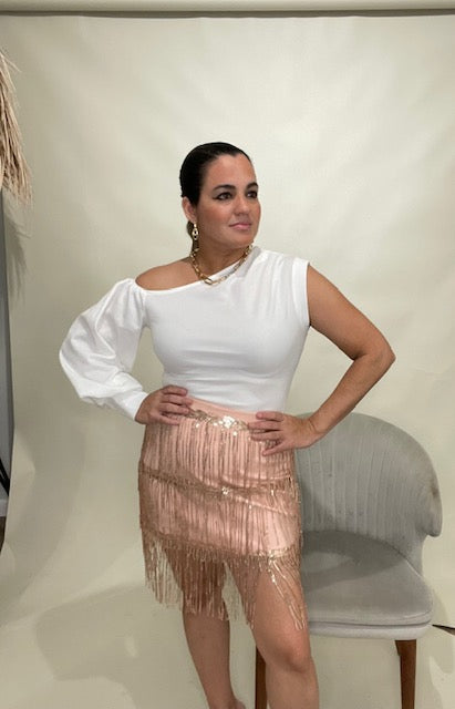Light Pink Sequin Skirt