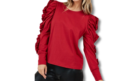 Paris Red Blouse